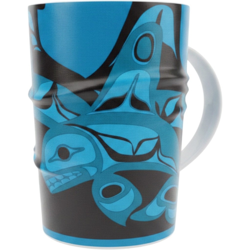 Panabo Bill Helin Porcelain Mug Unisex Blue Good Indigenous Orca Art Canada